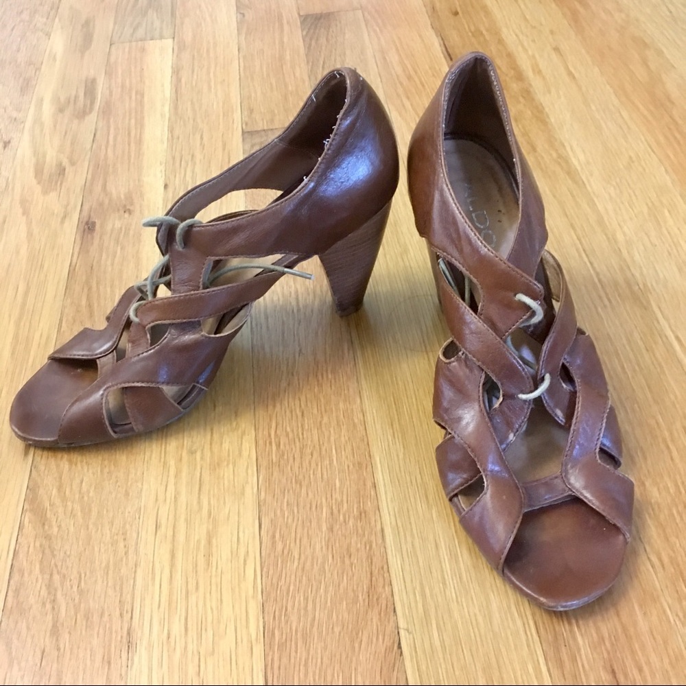 Aldo Leather Gladiator Heel